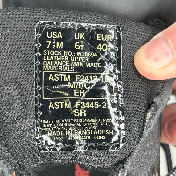 Wolverine NWT Black Floorhand Boots Waterproof Steel Toe Sz 7 1/2 - Picture 9 of 12